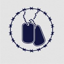 Dogtags Military Vinyl Decal Sticker