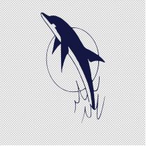 Dolphin 2 Animal Shape Vinyl Decal Sticker