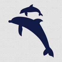 Dolphin And Baby Decal Sticker