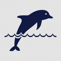 Dolphin Water Level Decal Sticker