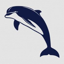 Dolphin With Cutout Decal Sticker