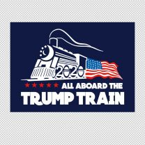Donald Trump Bumper 2020 All Aboard The Trump Train Decal Sticker