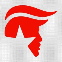 Donald Trump Face Hair Logo Decal Sticker