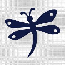 Dragonfly With Dots On Wings Decal Sticker 