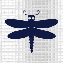 Dragonfly With Large Eyes And Fat Wings Decal Sticker 