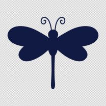 Dragonfly With Swirly Antennas Decal Sticker 