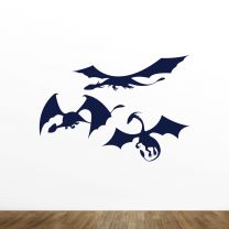 Dragons Silhouette Vinyl Wall Decal