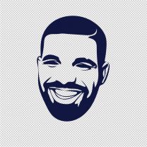 Drake Face Figure Silhouette Celebrities Vinyl Decal Sticker