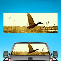Duck Flying Graphics For Pickup Truck Rear Window Perforated Decal Flag