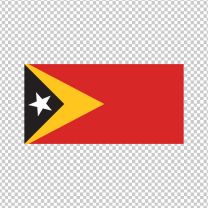 East Timor Country Flag Decal Sticker