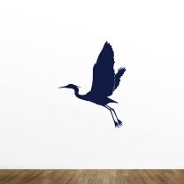 Egret Silhouette Vinyl Wall Decal