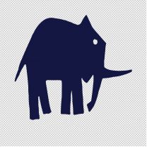 Elephant 3 Animal Shape Vinyl Decal Sticker