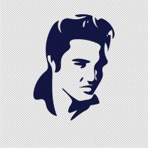 Elvis Face Figure Silhouette Celebrities Vinyl Decal Sticker