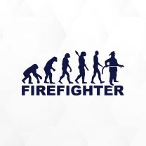 Evolution Firefighter Vinyl Decal Sticker
