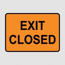 Exit Closed Decal Sticker