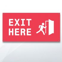 Exit Here Digitally Printed Banner