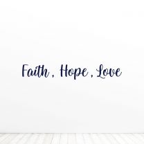 Faith Hope Love Religion Quote Vinyl Wall Decal Sticker