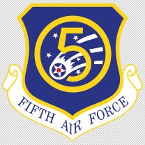 Fifth Air Force Army Emblem Logo Shield Decal Sticker