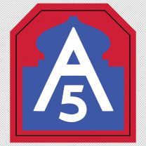 Fifth United States Army Emblem Logo Shield Decal Sticker