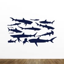 Fishes Silhouette Vinyl Wall Decal Style-A