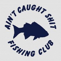 Fishing Club Fish Funny Decal Sticker