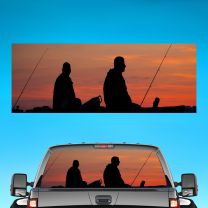Fishing Graphics For Pickup Truck Rear Window Perforated Decal Flag