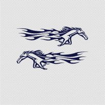 Flame Horse Motorcycle Vinyl Decal Sticker