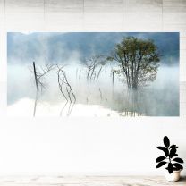 Fog Cloudy Lake View Graphics Pattern Wall Mural Vinyl Decal