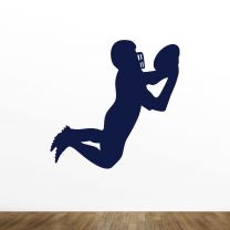 Football 2 Silhouette Wall Decal