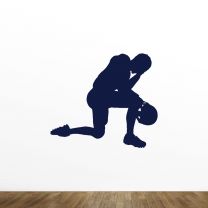 Footballplayer Silhouette Vinyl Wall Decal Style-A