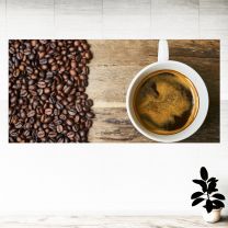 Fresh Espresso Coffee Cup With Beans Graphics Pattern Wall Mural Vinyl Decal