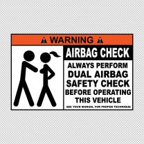 Funny Warning Airbag Funny Decal Sticker