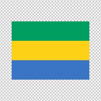 Gabon Country Flag Decal Sticker