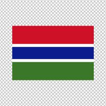 Gambia Country Flag Decal Sticker