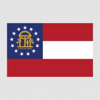 Georgia State Flag Decal Sticker