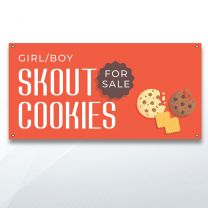 Girl Boy Scout Cookies Sale Digitally Printed Banner