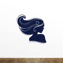 Girl Silhouette Vinyl Wall Decal