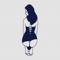 Girl 7 Posing Body Figure Decal Sticker