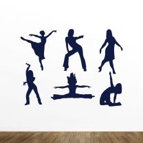 Girls Silhouette Vinyl Wall Decal Style-B