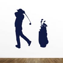 Golfer Silhouette Wall Decal