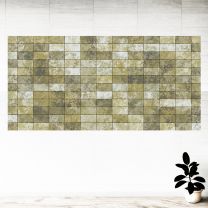Green White Tile Wall Brick Graphics Pattern Wall Mural Vinyl Decal
