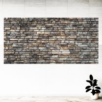 Grey Beige Wall Brick Graphics Pattern Wall Mural Vinyl Decal