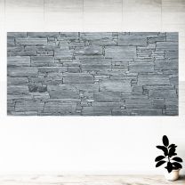Grey Layered Wall Brick Graphics Pattern Wall Mural Vinyl Decal