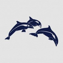 Group Of Dolphins Decal Sticker