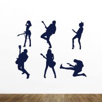 Guitarists Silhouette Vinyl Wall Decal