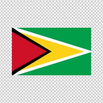 Guyana Country Flag Decal Sticker