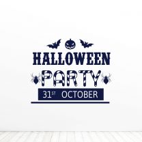 Halloween Party 31st October Quote Vinyl Wall Decal Sticker