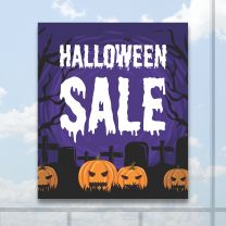 Halloween Sale Full Color Digitally Printed Window Poster
