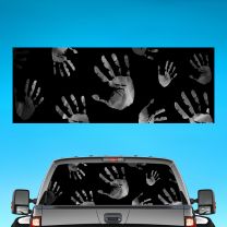Hand Pints Graphics For Pickup Truck Rear Window Perforated Decal