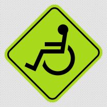 Handicapped Crossing Decal Sticker